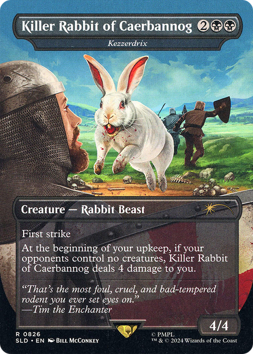 Kezzerdrix (SLD-826) - rare / Killer Rabbit of Caerbannog (Borderless) - Foil