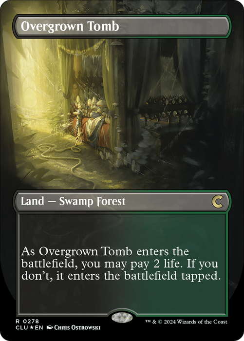 Overgrown Tomb (CLU-278) - rare (Borderless) - Foil