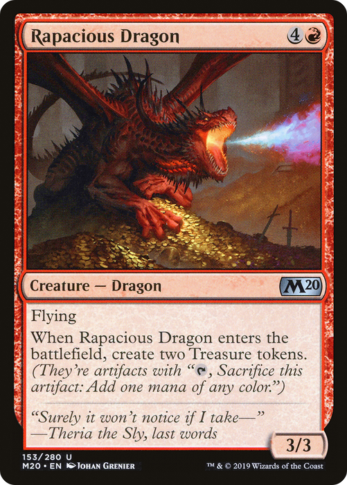 Rapacious Dragon (M20-153) - uncommon - Foil