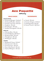 Aeo Paquette Decklist (WCD-AP0B) - common