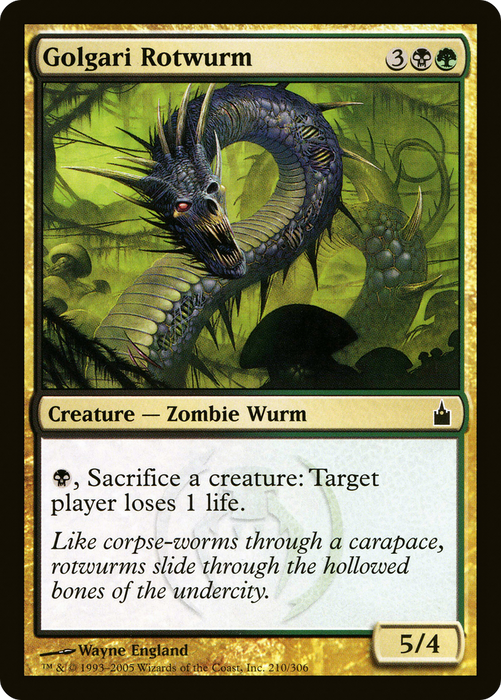 Golgari Rotwurm (RAV-210) - common - Foil