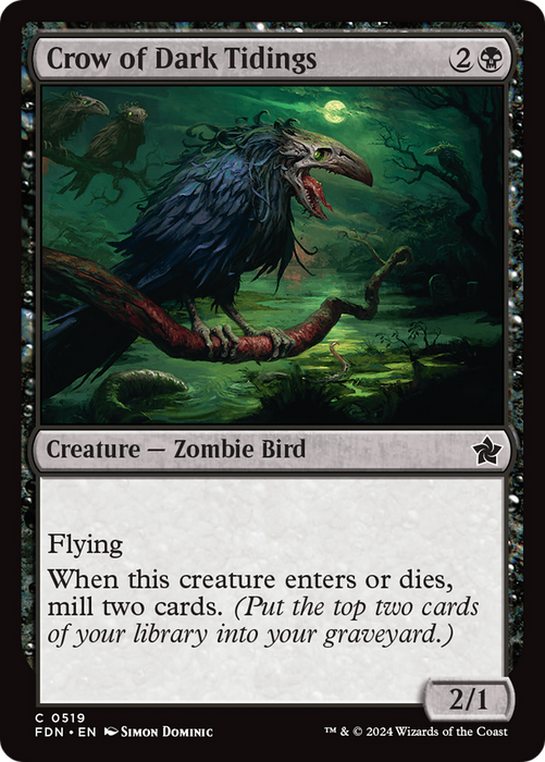Crow of Dark Tidings (FDN-519) - common