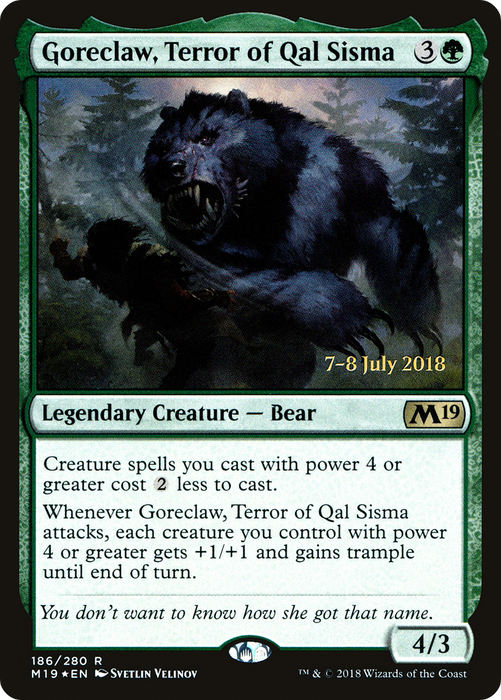 Goreclaw, Terror of Qal Sisma (PRE-186S) - rare - Foil