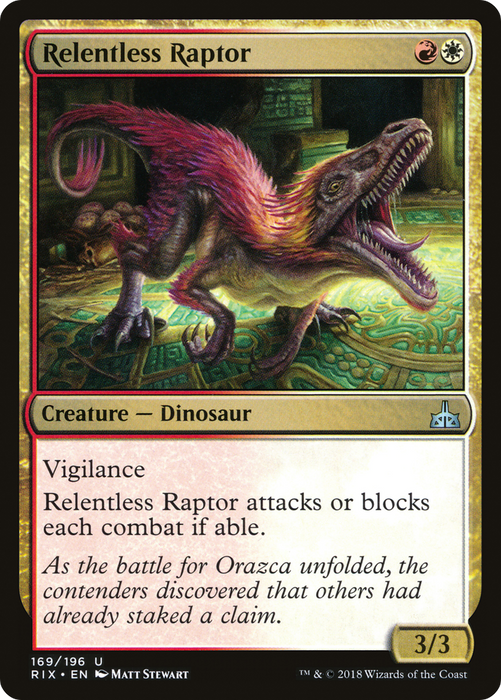 Relentless Raptor (RIX-169) - uncommon