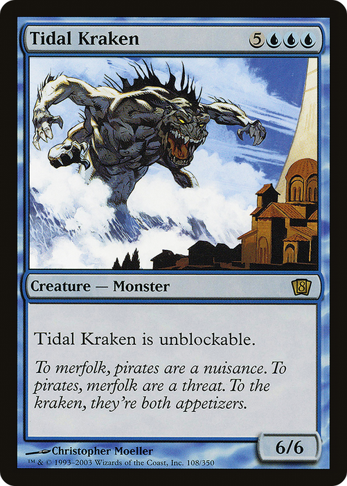 Tidal Kraken (8ED-108★) - rare - Foil