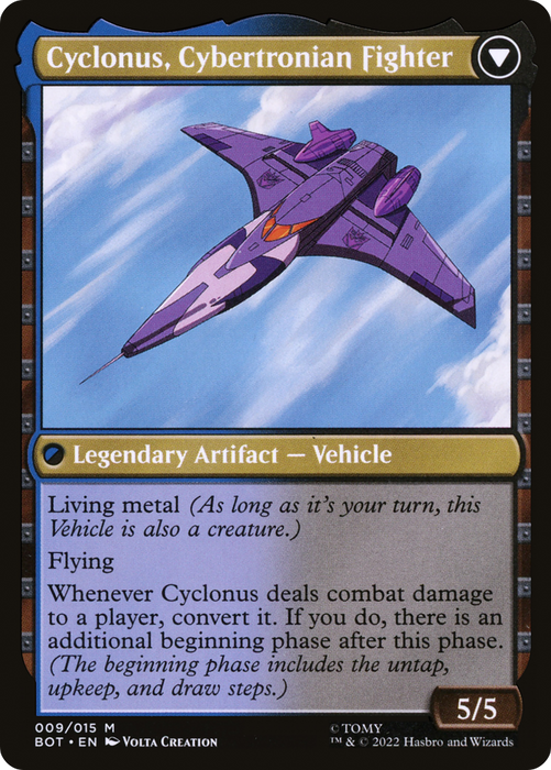 Cyclonus, the Saboteur // Cyclonus, Cybertronian Fighter (BOT-009) - mythic: (convertdfc) - Foil