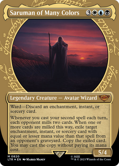 Saruman of Many Colors (LTR-820) - mythic: (Showcase) (Borderless) - Foil