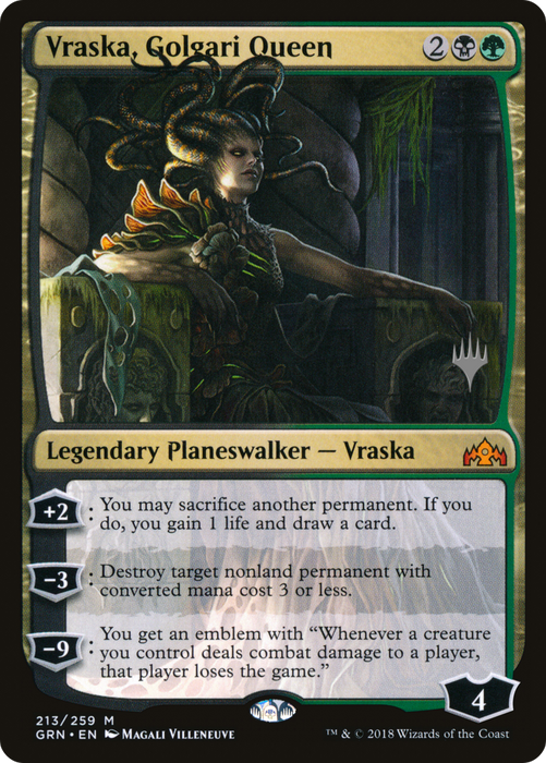 Vraska, Golgari Queen (PPTHB-213P) - mythic