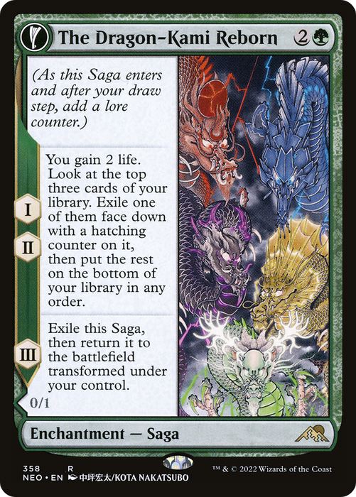 The Dragon-Kami Reborn // Dragon-Kami's Egg (NEO-358) - rare: (Showcase, fandfc) - Foil