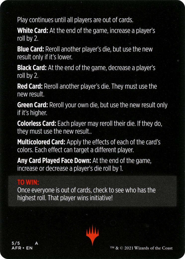 Roll for Initiative // Roll for Initiative (cont'd) (MAFR-005) - common