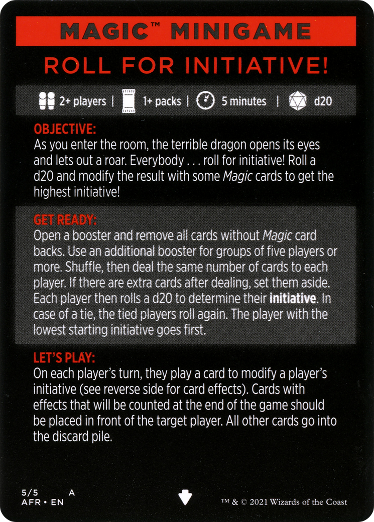 Roll for Initiative // Roll for Initiative (cont'd) (MAFR-005) - common - Foil