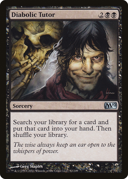 Diabolic Tutor (M12-092) - uncommon - Foil