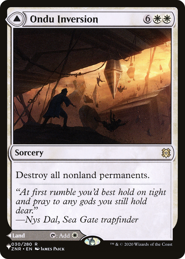 Ondu Inversion // Ondu Skyruins (LIST-ZNR-30) - rare