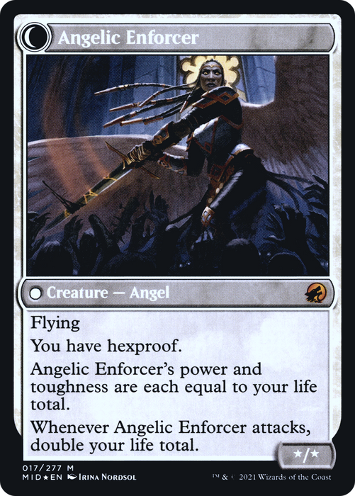 Enduring Angel // Angelic Enforcer (PRE-17S) - mythic: (Double Faced Transform) - Foil