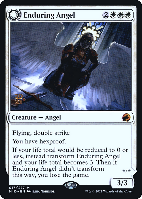 Enduring Angel // Angelic Enforcer (PRE-17S) - mythic: (Double Faced Transform) - Foil