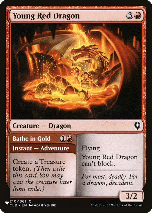 Young Red Dragon // Bathe in Gold (LIST-CLB-210) - common
