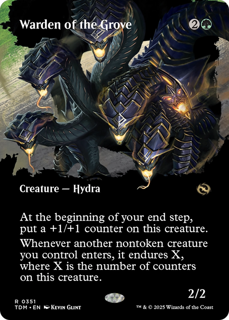 Warden of the Grove (TDM-351) - rare: (Showcase) (Borderless) - Foil