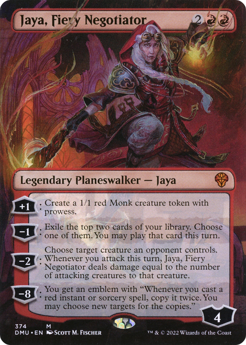 Jaya, Fiery Negotiator (DMU-374) - mythic (Borderless) - Foil