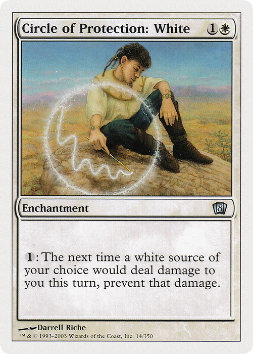 Circle of Protection: White (8ED-014) - uncommon