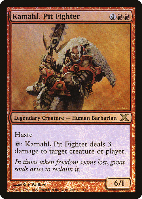 Kamahl, Pit Fighter (10E-214★) - rare - Foil