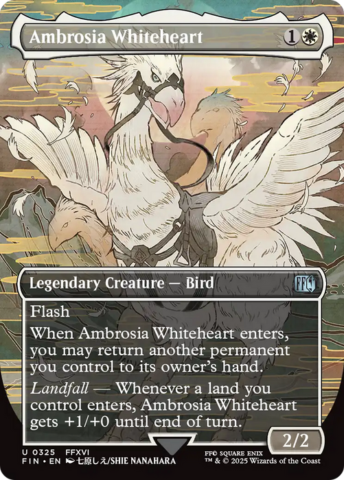 Ambrosia Whiteheart (Borderless) (FIN-325) - uncommon - Foil