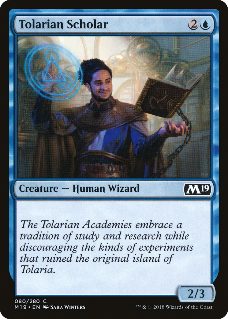 Tolarian Scholar (M19-080) - common - Foil