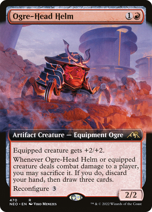 Ogre-Head Helm (NEO-470) - rare: (Extended Art) - Foil