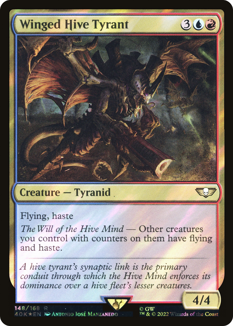 Winged Hive Tyrant (40K-148★) - rare - Foil