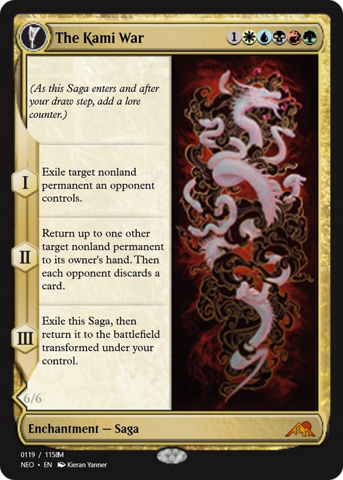 The Kami War // O-Kagachi Made Manifest (PRM-98101) - mythic: (enchantment) - Foil