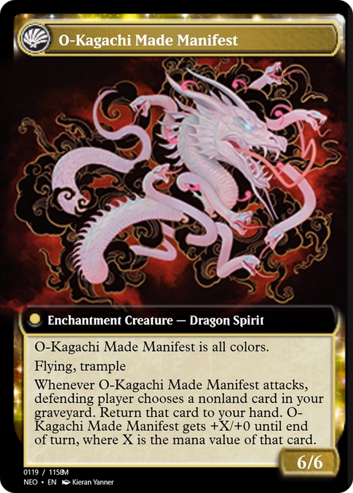 The Kami War // O-Kagachi Made Manifest (PRM-98101) - mythic: (enchantment)