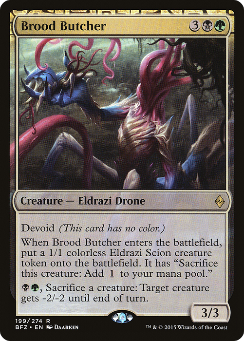 Brood Butcher (BFZ-199) - rare: (devoid) - Foil