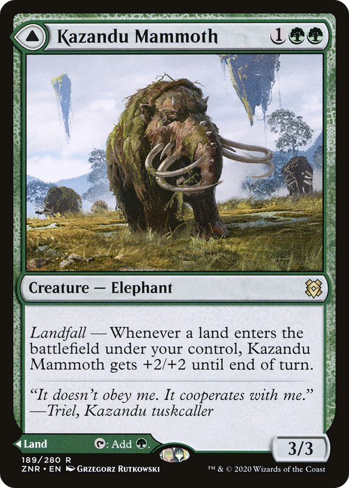 Kazandu Mammoth // Kazandu Valley (ZNR-189) - rare - Foil