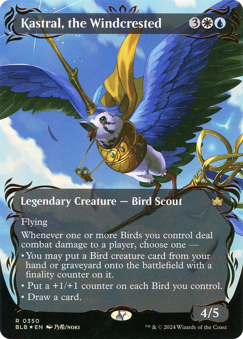 Kastral, the Windcrested (BLB-350) - rare: (Showcase) (Borderless) - Foil
