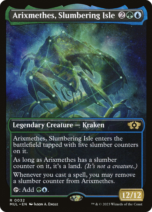 Arixmethes, Slumbering Isle (MUL-032) - rare: (Showcase) - Foil