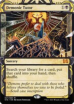 Demonic Tutor (STA-027) - mythic: (Showcase) (Borderless) - Foil