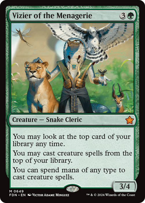 Vizier of the Menagerie (FDN-649) - mythic