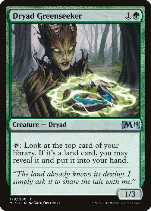 Dryad Greenseeker (M19-178) - uncommon - Foil