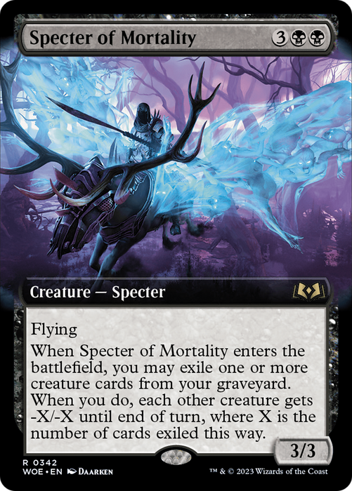 Specter of Mortality (WOE-342) - rare: (Extended Art) - Foil