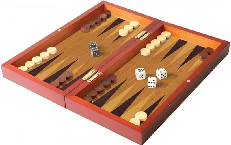 Jeu de Backgammon en Bois Portatif (multilingue)