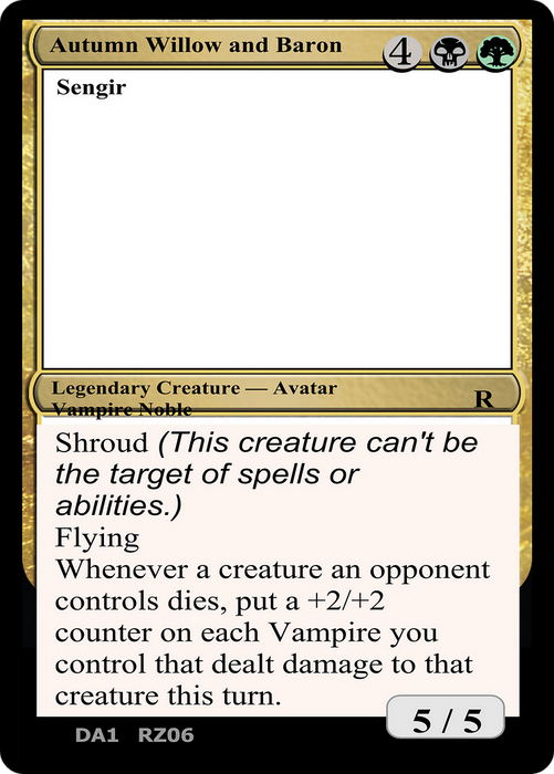 Autumn Willow and Baron Sengir (UNK-RZ06B) - rare