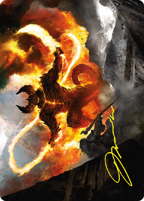 The Balrog, Flame of Udûn // The Balrog, Flame of Udûn (ASLTR-036) - common (Borderless) - Foil