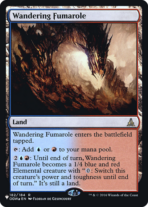 Wandering Fumarole (LIST-OGW-182) - rare - Foil