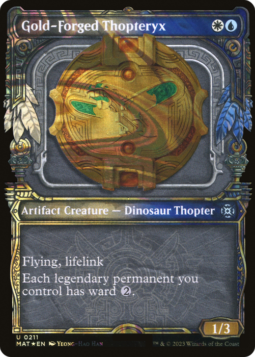 Gold-Forged Thopteryx (MAT-211) - uncommon: (Showcase) - Foil