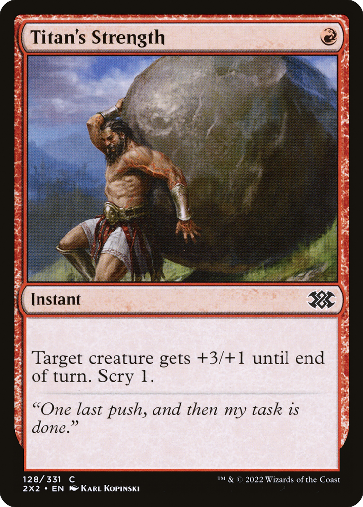Titan's Strength (2X2-128) - common - Foil