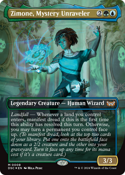 Zimone, Mystery Unraveler (DSC-008) - mythic (Borderless)