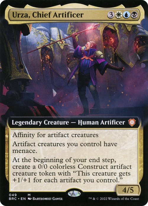 Urza, Chief Artificer (BRC-049) - mythic: (Extended Art) - Foil