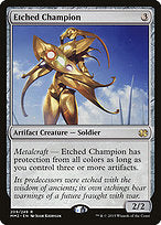 Etched Champion (MM2-209) - rare - Foil