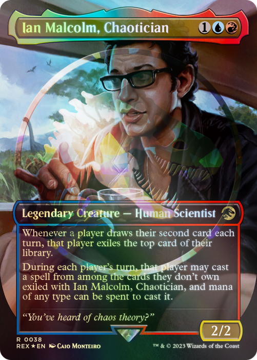 Ian Malcolm, Chaotician (REX-038) - rare (Borderless) - Foil