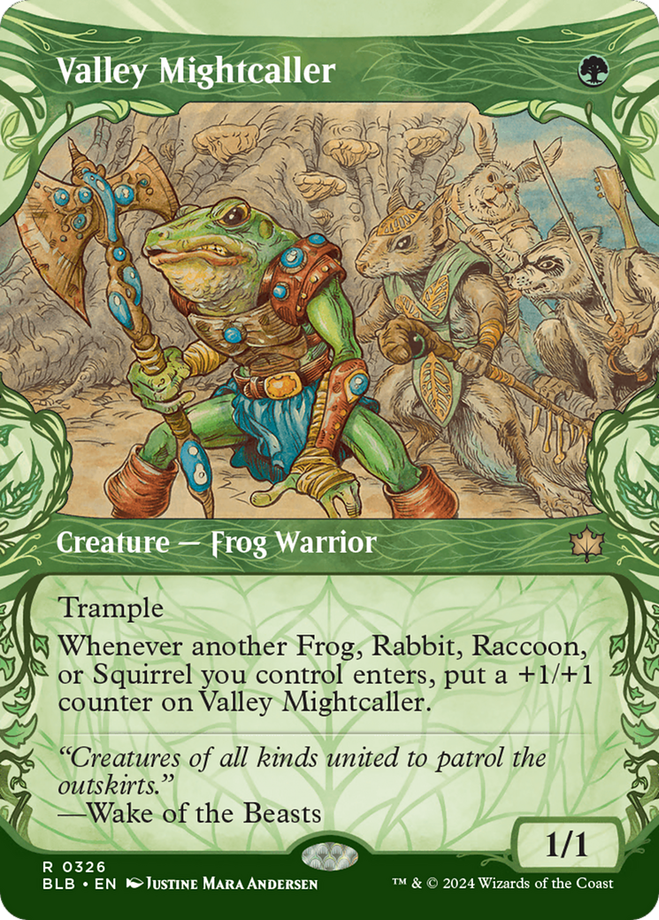 Valley Mightcaller (BLB-326) - rare: (Showcase) (Borderless)