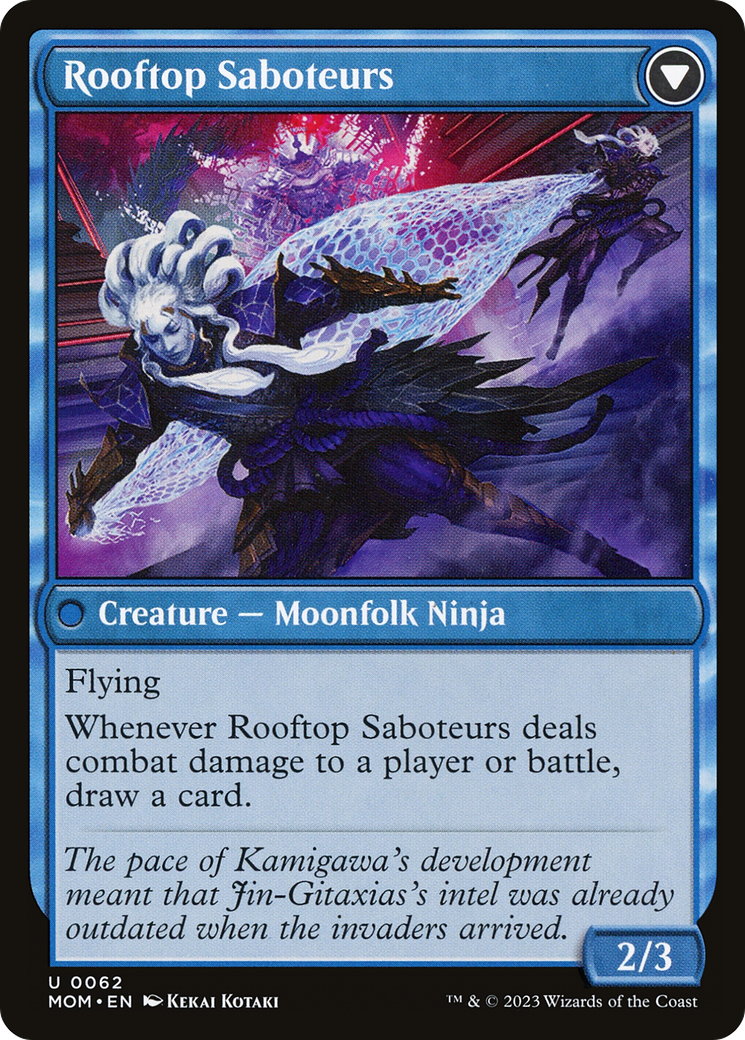 Invasion of Kamigawa // Rooftop Saboteurs (MOM-062) - uncommon - Foil
